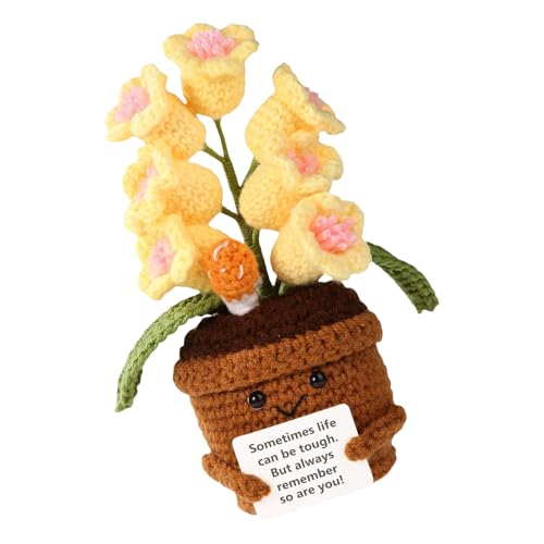 Mirweon Positive Blume, emotionale Unterstützung, Häkelpflanze, positive Häkelblume, Heimdekoration, süßer Freund, positive Häkelpflanze, Topfpflanze, positive Blume, gestrickte Blume, positive Mirweon Positive Blume, emotionale Unterstützung, Häkelpflanze, positive Häkelblume, Heimdekoration, süßer Freund, positive Häkelpflanze, Topfpflanze, positive Blume, gestrickte Blume, positive von Mirweon