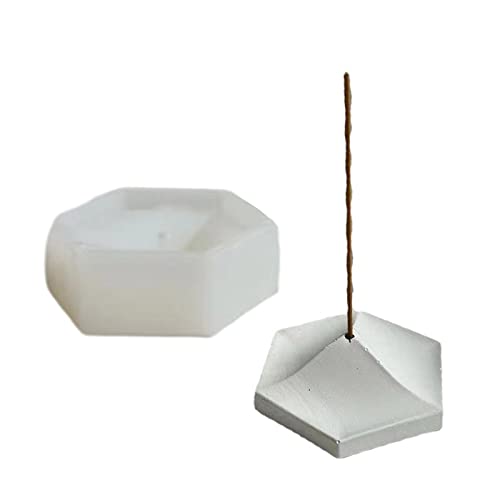 Mirweon Silikonform mit sechseckigen Stäbchen, Zement, Gips, Beton, Aroma, Yoga-Sticks, Halter, Aschefängerform von Mirweon
