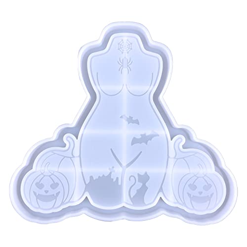 Obsttablett-Formen, Halloween-Frau, Silikon-Aufbewahrungsbox, Epoxidharz, Gießen für Heimdekoration, Halloween, Frauenform von Mirweon