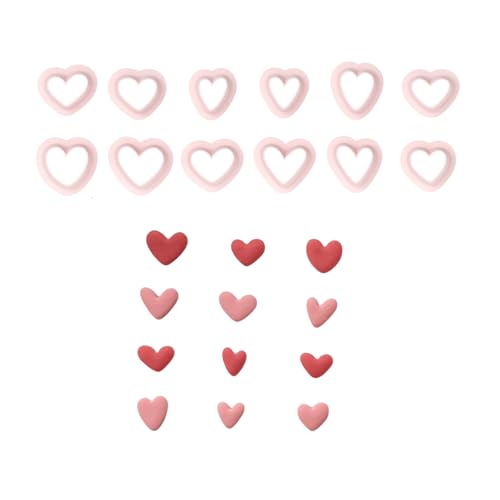Set mit 12 Mehrzweck-Mehrzweck-Polymeren, Modelliermasse, zum Valentinstag, Schmuckherstellungs-Set für Ohrringe und Halsketten Set mit 12 Mehrzweck-Mehrzweck-Polymeren, Modelliermasse, zum Valentinstag, Schmuckherstellungs-Set für Ohrringe und Halsketten von Mirweon