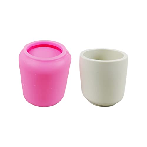 Silikonform für Gips, Blumentopf, runde Epoxidharz-Gussformen für DIY-Schmuck, Aufbewahrungsbox von Mirweon