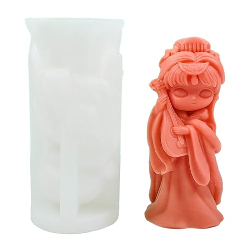 Silikonform für alte Puppen, 3D-Mädchen, Gips, Seife, Harz, Schokolade, Kuchen, Backwerkzeug, Heimdekoration von Mirweon