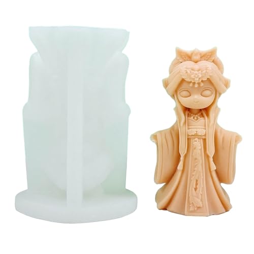 Silikonform für alte Puppen, 3D-Mädchen, Gips, Seife, Harz, Schokolade, Kuchen, Backwerkzeug, Heimdekoration von Mirweon