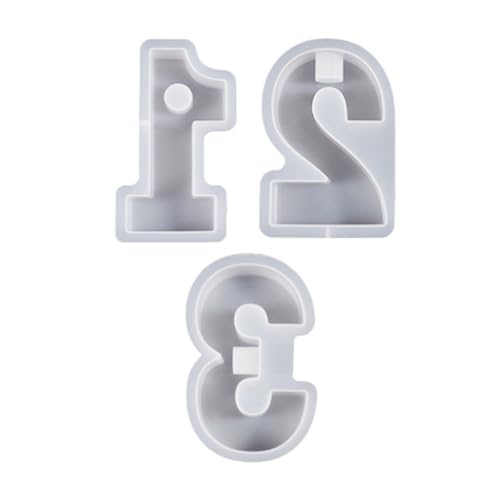 Silikonform mit 1–3 Zahlen, handgefertigt, 3D-Form, Gips, Harz, Kerzenständer, Dekoration, Handwerk Silikonform mit 1–3 Zahlen, handgefertigt, 3D-Form, Gips, Harz, Kerzenständer, Dekoration, Handwerk von Mirweon