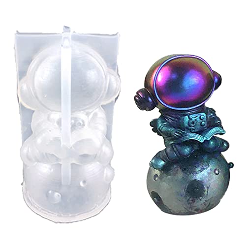 Silikonform mit 3D-Kristall-Astronauten-Ornament, geeignet für Epoxidharz, Schmuckherstellung, Heimdekoration von Mirweon