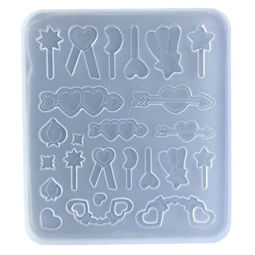 Silikonform mit Sternkette, Schleife, für Kunst, Schleife, Tennis, Epoxidharz, Schlüsselanhänger, Charm-Gusswerkzeug, geformte Form aus Silikon Silikonform mit Sternkette, Schleife, für Kunst, Schleife, Tennis, Epoxidharz, Schlüsselanhänger, Charm-Gusswerkzeug, geformte Form aus Silikon von Mirweon
