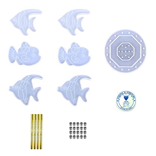 Silikonharz-Formen-Set, Epoxidharz-Form, japanische Fisch-Windglocken-Form für Heimdekoration, Glockenspiel von Mirweon