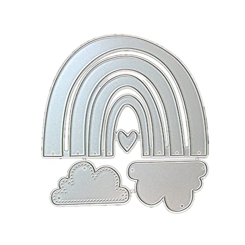 Stanzform aus Karbonstahl, Metall, Regenbogenfarben, Herz, Stanzschablone von Mirweon