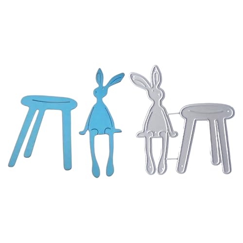 Stanzformen aus Karbonstahl mit Tierkaninchen, für Kartenherstellung, Scrapbooking, Keksformen zum Backen von Keksen von Mirweon