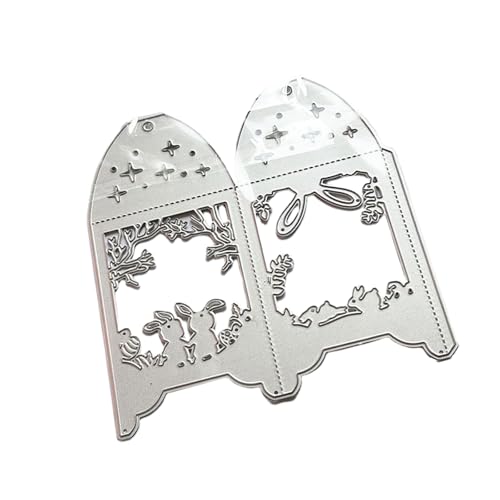 Stanzschablonen aus Metall in Hasenlampenform, Karbonstahl, Stanzformen für Kartenherstellung, Scrapbooking, Verpackung von Mirweon