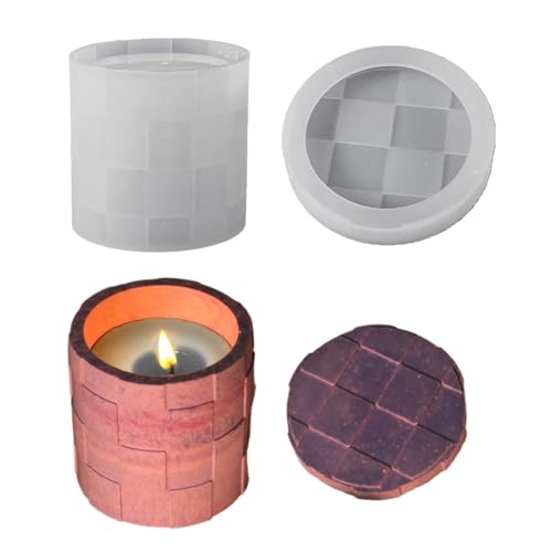 Tassenformen, Silikonform, handgefertigt, Wachs, rund, Schachbrettformen, Aromen, multifunktionale Formen von Mirweon