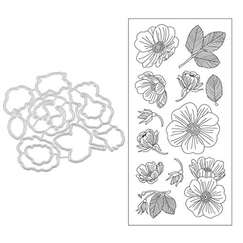 Transparente Silikon-Stempel-Stanzformen, Kombi, exquisite Prägeschablone, Kartenherstellung, Papierzubehör von Mirweon