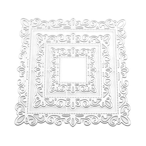 Verschachtelter Spitzenrahmen, Metall-Stanzformen, exquisite Scrapbooking, Prägeschablone, Urlaubseinladungen, Kartenherstellung von Mirweon