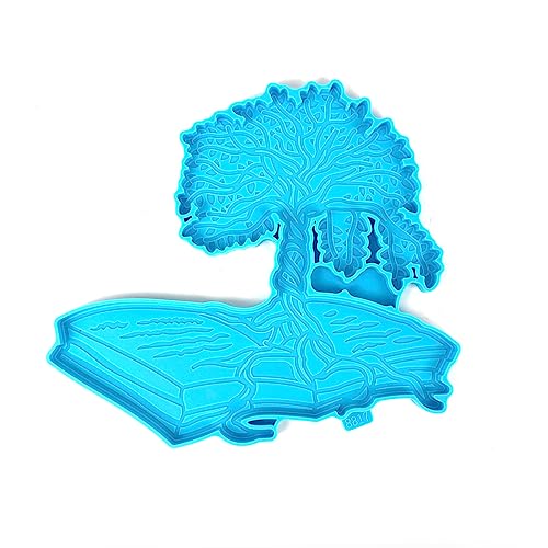 Wanddekoration aus Epoxidharz, Buchseite, Wanddekoration, Silikonform, Heimstudium, Ornament von Mirweon