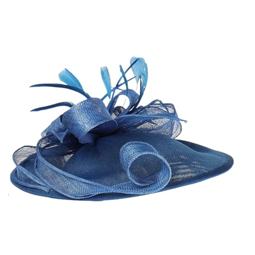Zarter Derby-Kopfschmuck aus Netzstoff mit abnehmbarem Stirnband, gefiedert und Clip-Design, Haarschmuck für Teepartys, Brautveranstaltungen, Clip-On-Fascinator mit Stirnbändern von Mirweon