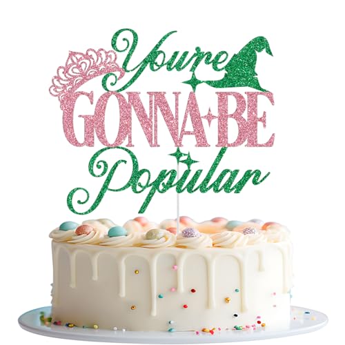 Tortenaufsatz mit Aufschrift "You're Gonna Be Pop", böse Party-Dekoration, Rosa passt gut zu grünen, rosa und grünen Prinzessinnen-Hexenparty-Dekorationen von Mis Quince