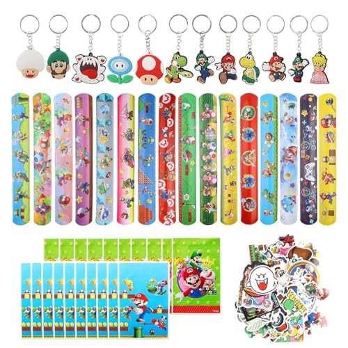 MisFun 98 Stück Cartoon-Thema party Mitgebsel, Enthalten 12 Schlüsselanhänger Kinder 50 Kinder Sticker 20 Mitgebsel Tüten 16 Cartoon-Armband Voller Kindlichkeit für Schulfeste, Kindergeburtstage MisFun 98 Stück Cartoon-Thema party Mitgebsel, Enthalten 12 Schlüsselanhänger Kinder 50 Kinder Sticker 20 Mitgebsel Tüten 16 Cartoon-Armband Voller Kindlichkeit für Schulfeste, Kindergeburtstage von MisFun