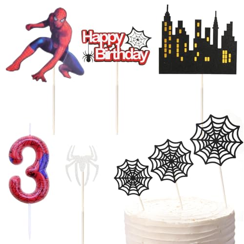 MisFun Spider Geburtstagskerzen Zahlen 3, Birthday Candles, 3D Geburtstagskerzen Schwarz Rot Spider, Geburtstagskerzen für Torte, Spinne Thema Party Kerzen für Jungen Mädchen 3. Geburtstag MisFun Spider Geburtstagskerzen Zahlen 3, Birthday Candles, 3D Geburtstagskerzen Schwarz Rot Spider, Geburtstagskerzen für Torte, Spinne Thema Party Kerzen für Jungen Mädchen 3. Geburtstag von MisFun