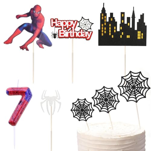MisFun Spider Geburtstagskerzen Zahlen 7, Birthday Candles, 3D Geburtstagskerzen Schwarz Rot Spider, Geburtstagskerzen für Torte, Spinne Thema Party Kerzen für Jungen Mädchen 7. Geburtstag MisFun Spider Geburtstagskerzen Zahlen 7, Birthday Candles, 3D Geburtstagskerzen Schwarz Rot Spider, Geburtstagskerzen für Torte, Spinne Thema Party Kerzen für Jungen Mädchen 7. Geburtstag von MisFun