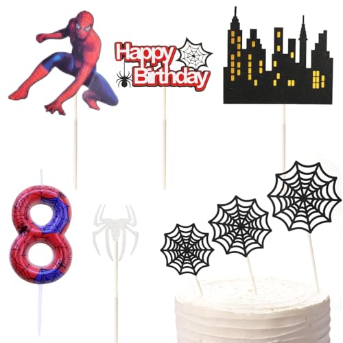 MisFun Spider Geburtstagskerzen Zahlen 8, Birthday Candles, 3D Geburtstagskerzen Schwarz Rot Spider, Geburtstagskerzen für Torte, Spinne Thema Party Kerzen für Jungen Mädchen 8. Geburtstag MisFun Spider Geburtstagskerzen Zahlen 8, Birthday Candles, 3D Geburtstagskerzen Schwarz Rot Spider, Geburtstagskerzen für Torte, Spinne Thema Party Kerzen für Jungen Mädchen 8. Geburtstag von MisFun
