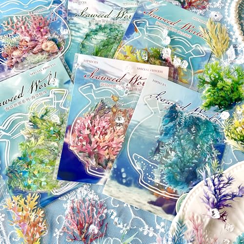 Scrapbook Zubehör Stickers for Bullet Journal, 60 Pcs Scrapbooking Zubehör Stickers Set, Oceans Scrapbooking Stickers for Scrapbook, Junk Journaling, Bullet Journal, Painting, Planners (Seaweed World) Scrapbook Zubehör Stickers for Bullet Journal, 60 Pcs Scrapbooking Zubehör Stickers Set, Oceans Scrapbooking Stickers for Scrapbook, Junk Journaling, Bullet Journal, Painting, Planners (Seaweed World) von MisKepaa