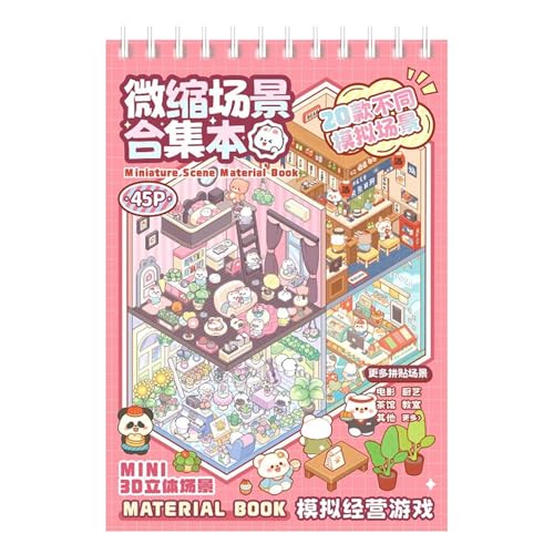 3D Sticker Scene,3D House Stickers,DIYs Cozy Little Home,House Scene StickerBook,Hausaufkleber,Haus Aufkleber Machen Sie Ihren Eigenen,r-elief Stress Für Erwachsene Und Kinder von Misaakoeq