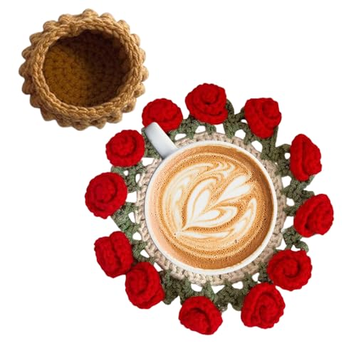 Misaakoeq Blumen Untersetzer - Große Häkelblumen Untersetzer | Vintage Weiche Ästhetische Unterlage Für Restaurant Geburtstag Hotel Schreibtisch Tisch Zuhause Café Misaakoeq Blumen Untersetzer - Große Häkelblumen Untersetzer | Vintage Weiche Ästhetische Unterlage Für Restaurant Geburtstag Hotel Schreibtisch Tisch Zuhause Café von Misaakoeq
