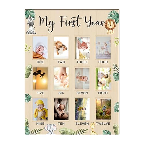 Misaakoeq Fototafel für das erste Jahr,Fototafel für das erste Jahr Junge | Baby-Geburtstagsdekorationen | -Bilderrahmen, monatlicher Meilenstein-Fotorahmen, Baby-Andenken-Rahmen für Misaakoeq Fototafel für das erste Jahr,Fototafel für das erste Jahr Junge | Baby-Geburtstagsdekorationen | -Bilderrahmen, monatlicher Meilenstein-Fotorahmen, Baby-Andenken-Rahmen für von Misaakoeq