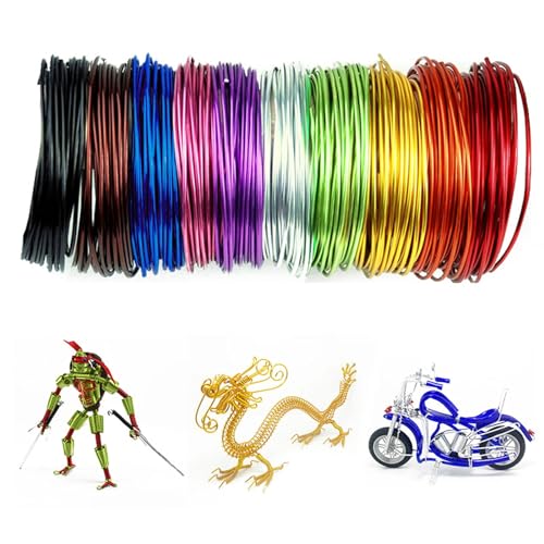 Misazy basteldraht 1mm x 5m basteldraht dünn 10 Farben schmuckdraht, aludraht, aluminiumdraht, bastel draht für Schmuck, Dekoteile, DIY-Skulpturen, Kranzherstellung Bonsai-Bäume Misazy basteldraht 1mm x 5m basteldraht dünn 10 Farben schmuckdraht, aludraht, aluminiumdraht, bastel draht für Schmuck, Dekoteile, DIY-Skulpturen, Kranzherstellung Bonsai-Bäume von Misazy