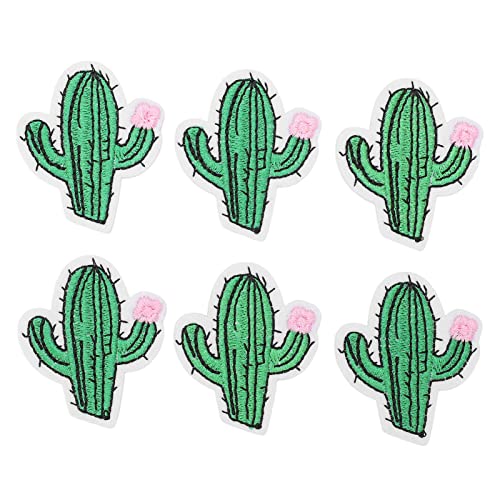 6Pcs Niedliche Bestickte Patches Kaktus Form Schöne Abdeckung Brüche DIY Kleidung Taschen von Miskall
