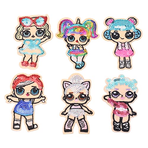 Miskall 6pcs gestickte Flecken, farbenfrohe Glitzer Mädchen Form DIY Sew Applique Reparaturfleck Nähen auf Flecken oder Kleiderkleid Hut Jeans DIY Accessoires Miskall 6pcs gestickte Flecken, farbenfrohe Glitzer Mädchen Form DIY Sew Applique Reparaturfleck Nähen auf Flecken oder Kleiderkleid Hut Jeans DIY Accessoires von Miskall