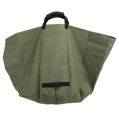 Miskall gefallene Blattspeicherbeutel, 33 Gallonen hohe Kapazität mit Gummihandles PVC Elastic Rahmen Hochleistungsgartenabfall -Abfallbeutel für Blätter Rasenträgergrasschnitte (Green) von Miskall