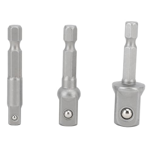 Schlagschrauber-Adapter-Set Für Bohrmaschine, 3-teilig, 1/4 3/8 1/2 Zoll Schlagschrauber-Bit-Set, Verlängerungs-Bit Mit Halter, Ratschenschlüssel, Mutter, Sechskant-Antriebsadapter von Miskall