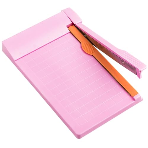 Tragbarer Papierschneider, kleiner Papier -Trimmer -Mehrzwecke Effiziente klare Skala hohe Genauigkeit A4 Papierschneider für Scrapbooking Craft Paper Photos DIY -Projekte (Rosa) von Miskall