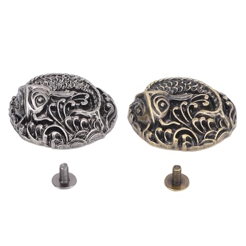 Vintage -Metallknopf, PCs Karpfenmusteranzug Jackenknöpfe, Bastelnähtekleidung, 35x33,5 mm schwarzer Bronze, hergestellt aus Zinklegierung, Vintage -Metallknopf, PCs Karpfenmusteranzug Jackenknöpfe, Bastelnähtekleidung, 35x33,5 mm schwarzer Bronze, hergestellt aus Zinklegierung, von Miskall