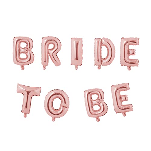 Miss Bakery’s House® Ballon – Folie – Bride To Be – Roségold – Party-Deko JGA von Miss Bakery's House