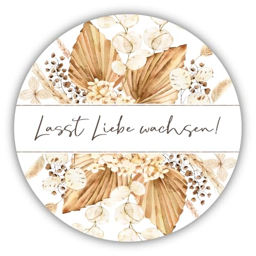 40 Sticker Aufkleber Lasst Liebe wachsen weiß & beige mit Pampas-Gras Zubehör Gastgeschenke Hochzeit Selbstgemachtes Geburtstag Taufe Konfirmation & Kommunion Tisch-Deko 40 Sticker Aufkleber Lasst Liebe wachsen weiß & beige mit Pampas-Gras Zubehör Gastgeschenke Hochzeit Selbstgemachtes Geburtstag Taufe Konfirmation & Kommunion Tisch-Deko von Miss Lovely