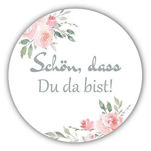 40 Stück Sticker Aufkleber SCHÖN, DASS DU DA BIST weiß mit Vintage Blumen-Muster Zubehör Gastgeschenke Hochzeit Hochzeitsmarmelade Selbstgemachtes Geburtstag Taufe Konfirmation & Kommunion Tisch-Deko 40 Stück Sticker Aufkleber SCHÖN, DASS DU DA BIST weiß mit Vintage Blumen-Muster Zubehör Gastgeschenke Hochzeit Hochzeitsmarmelade Selbstgemachtes Geburtstag Taufe Konfirmation & Kommunion Tisch-Deko von Miss Lovely