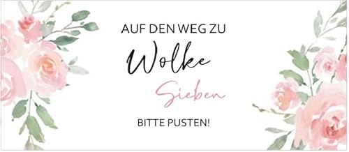 60 Sticker Aufkleber für Seifenblasen zur Hochzeit Wolke Sieben mit Blumen-Dekor Rosen weiß rosa & grün Zubehör Trauung Wedding-Bubbles Gastgeschenke Tisch-Deko Boho Vintage Hochzeits-Deko 60 Sticker Aufkleber für Seifenblasen zur Hochzeit Wolke Sieben mit Blumen-Dekor Rosen weiß rosa & grün Zubehör Trauung Wedding-Bubbles Gastgeschenke Tisch-Deko Boho Vintage Hochzeits-Deko von Miss Lovely