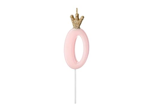 Geburtstags-Kerze ZAHL 0 Kuchen-Stecker Torten-Aufsatz in rosa pink mit Glitzer-Krone in gold Geburtstagsdekoration für Kuchen Torten Gebäck-Deko Altersangabe Mädchen Girl Frauen Mottoparty Prinzessin Geburtstags-Kerze ZAHL 0 Kuchen-Stecker Torten-Aufsatz in rosa pink mit Glitzer-Krone in gold Geburtstagsdekoration für Kuchen Torten Gebäck-Deko Altersangabe Mädchen Girl Frauen Mottoparty Prinzessin von Miss Lovely
