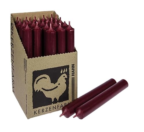 Stabkerzen 10 Stück Tafelkerzen durchgehend gefärbt Spitzkerzen für die Tisch-Deko zur Hochzeit Weihnachten & Party Farbe: Bordeaux-Rot Höhe:18cm Stabkerzen 10 Stück Tafelkerzen durchgehend gefärbt Spitzkerzen für die Tisch-Deko zur Hochzeit Weihnachten & Party Farbe: Bordeaux-Rot Höhe:18cm von Miss Lovely