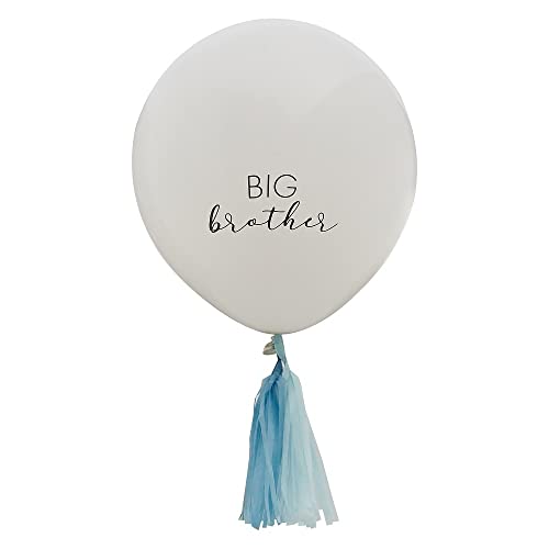 Luftballon Gender-Ballon BIG BROTHER/GROSSER BRUDER in weiß & blau helium-fähig - Raumdeko Dekoration Babyparty Babyshower Gender-Reveal Junge Mädchen Accessoires & Zubehör Ø 45cm von Miss Lovely