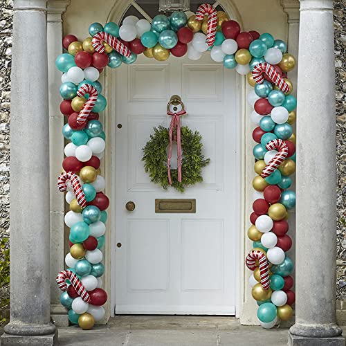 Miss Lovely DIY Set Ballon-Girlande Merry Christmas Tür-Girlande Ballon-Bogen mit Zuckerstangen türkis weiß rot Gold - witzige Weihnachts-Deko ausgefallene Party-Dekoration Advent & Weihnachen Miss Lovely DIY Set Ballon-Girlande Merry Christmas Tür-Girlande Ballon-Bogen mit Zuckerstangen türkis weiß rot Gold - witzige Weihnachts-Deko ausgefallene Party-Dekoration Advent & Weihnachen von Miss Lovely