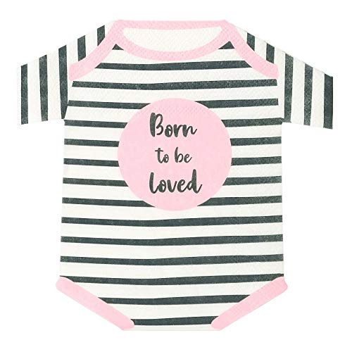 Miss Lovely Party-Servietten Born to BE Loved rosa pink Baby-Party Gender-Reveal Geburt von Miss Lovely