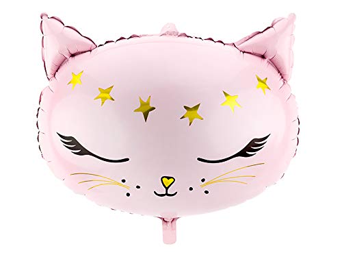 Miss Lovely XXL Folien-Ballon Katze Kitty rosa pink Gold Helium-Ballon - Raum-Deko Baby-Shower-Party Kinder-Geburtstag Geburtstags-Deko Mädchen Girl Kätzchen & Katzen von Miss Lovely