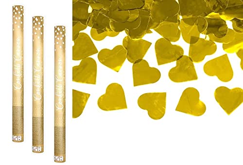 Miss Lovely XXL Konfettikanone Hochzeit Herzen in Gold Party Popper Hochzeits-Deko Zubehör Hochzeit Standesamt JGA Junggesellinnenabschied Valentinstag Liebe Papier-Konfetti Herzen Länge 60cm 3 Stück Miss Lovely XXL Konfettikanone Hochzeit Herzen in Gold Party Popper Hochzeits-Deko Zubehör Hochzeit Standesamt JGA Junggesellinnenabschied Valentinstag Liebe Papier-Konfetti Herzen Länge 60cm 3 Stück von Miss Lovely