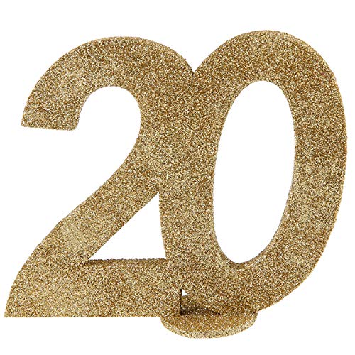 Zahlenaufsteller gold Glitzer - ZAHL 20 - inklusive Standfuß - Geburtstags-Deko Dekoration runder 20. Geburtstag Frau & Mann Happy Birthday Zahlen-Aufsteller Kuchen-Aufsatz Tisch-Dekoration Zahlenaufsteller gold Glitzer - ZAHL 20 - inklusive Standfuß - Geburtstags-Deko Dekoration runder 20. Geburtstag Frau & Mann Happy Birthday Zahlen-Aufsteller Kuchen-Aufsatz Tisch-Dekoration von Miss Lovely