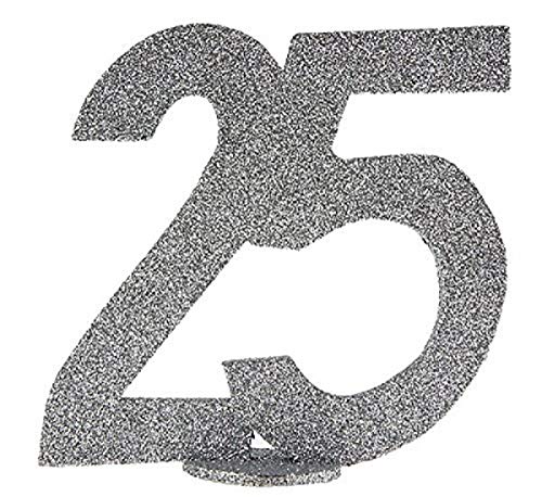 Zahlenaufsteller silber Glitzer - ZAHL 25 - inkl Standfuß Geburtstags-Deko Silberhochzeit 25. Geburtstag Frau & Mann Happy Birthday Zahlen-Aufsteller Kuchen-Aufsatz Tisch-Dekoration Ehejubiläum Zahlenaufsteller silber Glitzer - ZAHL 25 - inkl Standfuß Geburtstags-Deko Silberhochzeit 25. Geburtstag Frau & Mann Happy Birthday Zahlen-Aufsteller Kuchen-Aufsatz Tisch-Dekoration Ehejubiläum von Miss Lovely