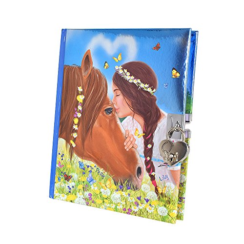 Miss Melody 6367 - Tagebuch mit Stickern, Motiv 1, Pferd u. Mädchen von Miss Melody