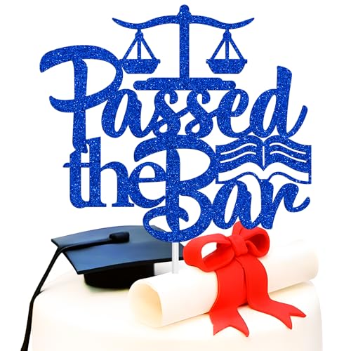 Tortenaufsatz "Passed the Bar", zukünftiger Anwalt/Anwaltsabschluss, Überlebender 2024, Abschlussfeier, Party-Dekoration, blauer Glitzer Tortenaufsatz "Passed the Bar", zukünftiger Anwalt/Anwaltsabschluss, Überlebender 2024, Abschlussfeier, Party-Dekoration, blauer Glitzer von Miss Onederful